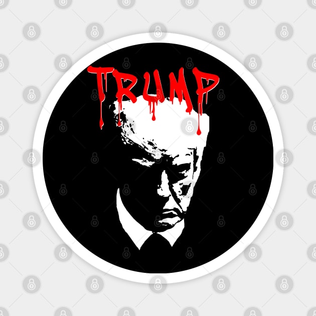 Trump mugshot RED Magnet by bmron